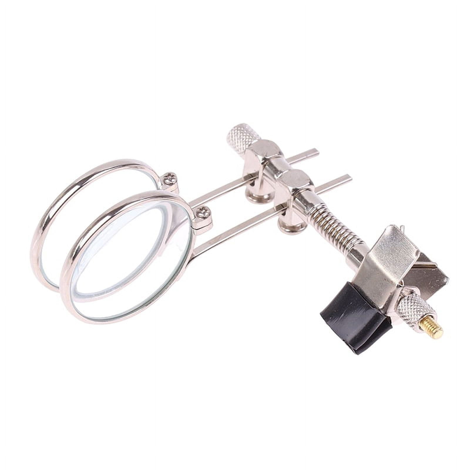 5X Double Lenses Magnifying Glass Clip Diameter 25mm MINI Monocular Magnifier